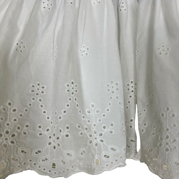 Oshkosh B'gosh Tiered Bib Style Overall Dress Denim and Eyelet Blue White 18 mo - Picture 7 of 14